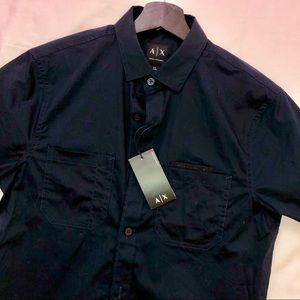 Armani Exchange Slim-Fit Short-Sleeve Shirt